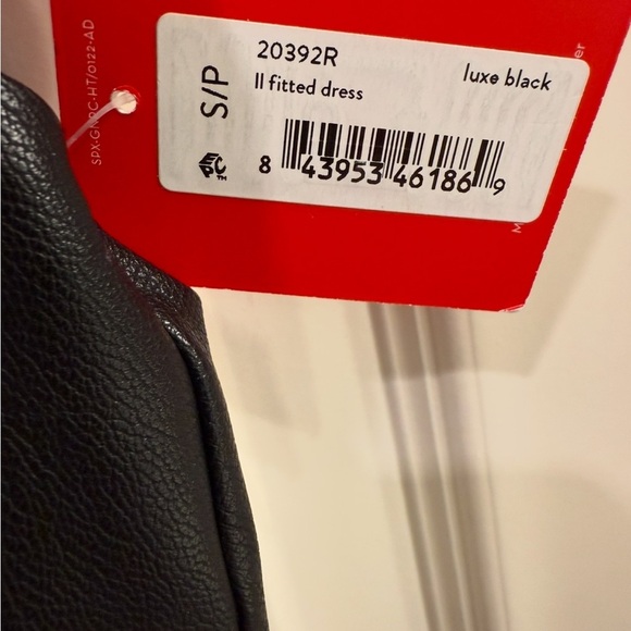 Spanx Faux Leather Fitted Dress Luxe Black Size Small NWT - Picture 8 of 9